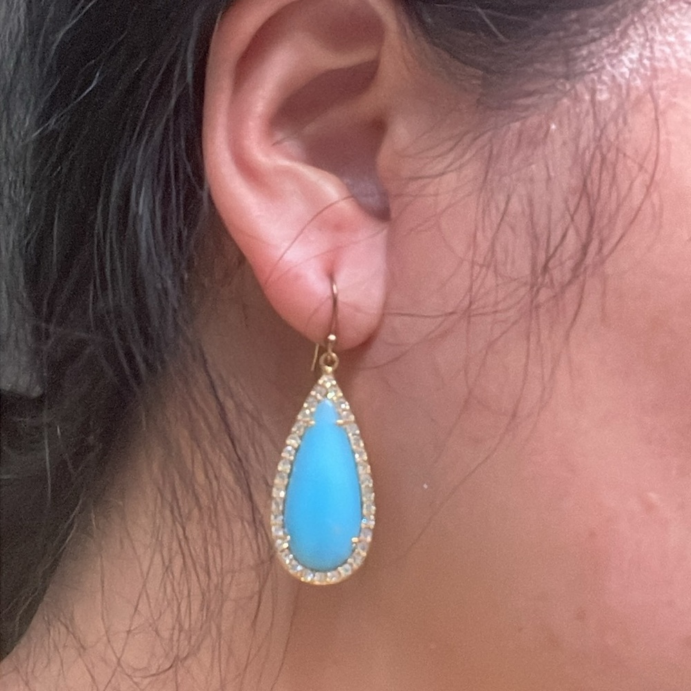 Anthropologie Turquoise Drop Earrings